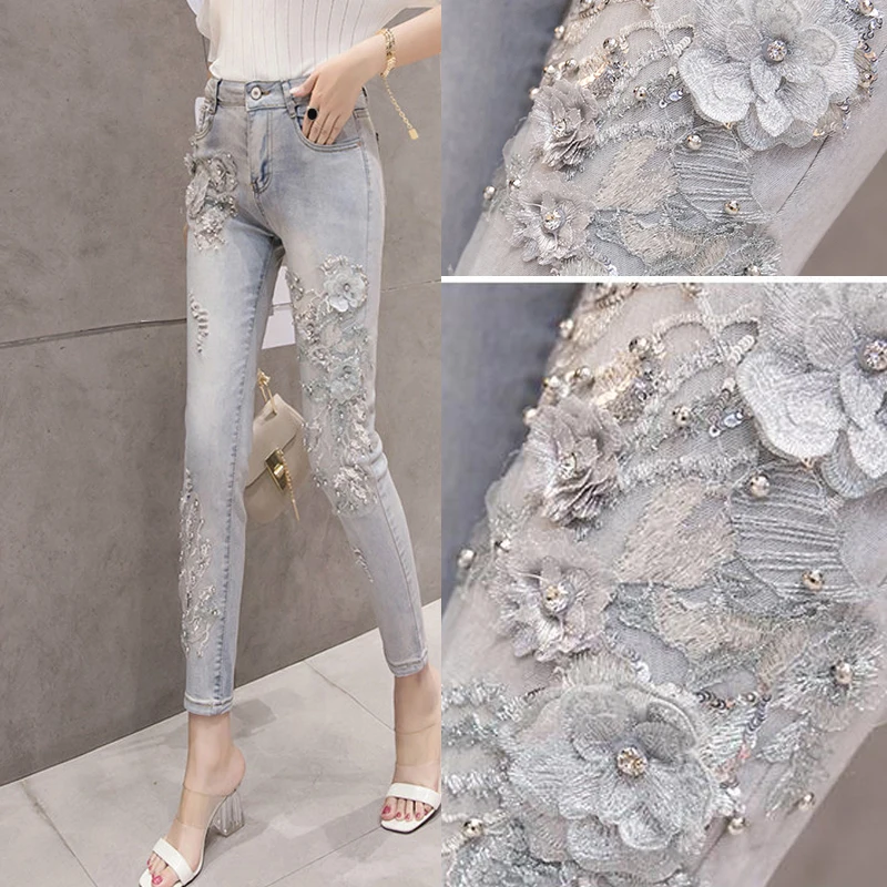 bedazzled skinny jeans