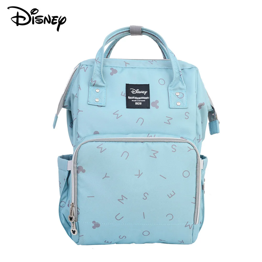 Disney Mummy Maternity Diaper Bags Backpack Larger Capacity Backpack Nappay Baby Bag Travel With Stoller Straps For Baby Care - Цвет: blue