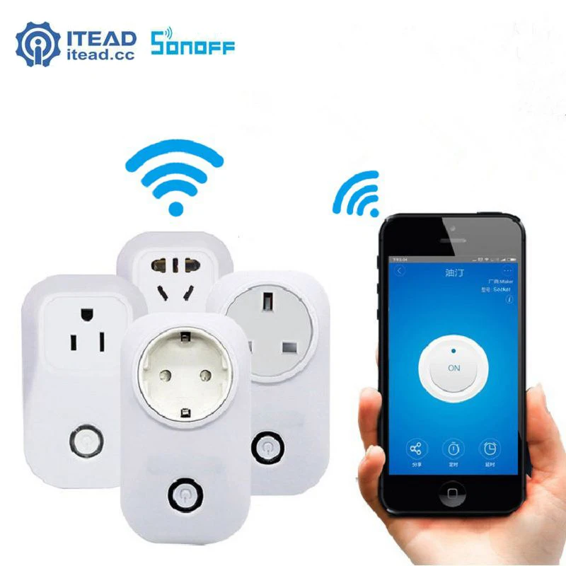

Sonoff Smart Home Power Socket Plug EU UK AU Sonoff S20 Wireless Remote Control Socket Via App Phone Wifi Smart Timer Home Plug
