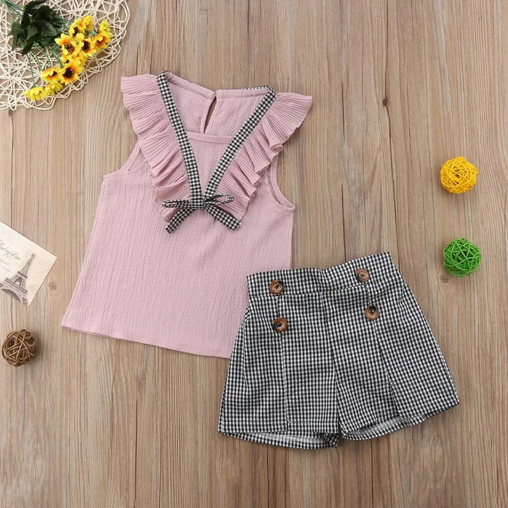 

New Kids'Suit 2019 High Quality All Cotton Short Sleeve T-shirt Short Skirt Suit for Summer babys