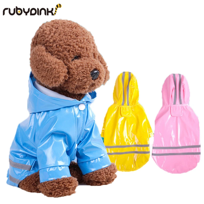 Summer Outdoor Puppy font b Pet b font Rain Coat S XL Hoody Waterproof Jackets PU