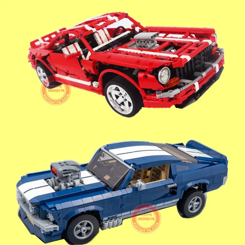 

New 2000PCS MOC Technic series creator Creative fit legoings technic Ford mustang Muscle Car Building Block Bricks Toys kid gift