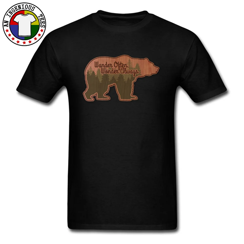 Discount Men Tees Bear Printed On T-shirts Cotton Short Sleeve Birthday Tops Shirts O-Neck Top Quality Bear black