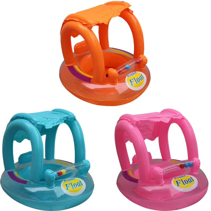 0-3 лет Baby Safe сиденье с защитой от солнца мальчиков и девочек надувной матрас для бассейна ездить на плавание кольцо воды круг вечерние