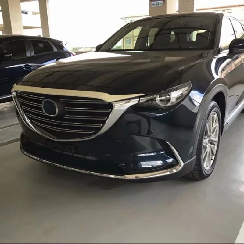 Для Mazda CX-9 CX9 автомобильный чехол бампер двигатель ABS хромированная отделка передняя решетка рамка край 1 шт