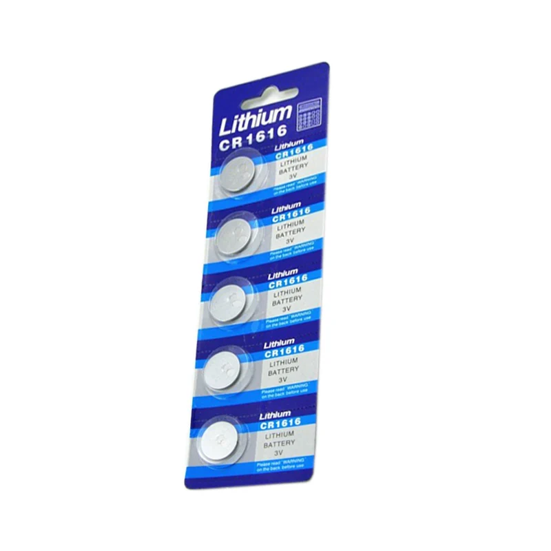 

5pcs/pack CR1616 Button Batteries DL1616 ECR1616 LM1616 Cell Coin Lithium Battery 3V CR 1616 For Watch Electronic Toy Remote