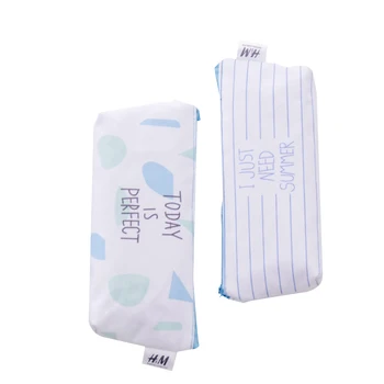 

10pcs /lot Kawaii Small Fresh Island Blue Canvas School Supplies Stationer School Pencil Bag Wholesale