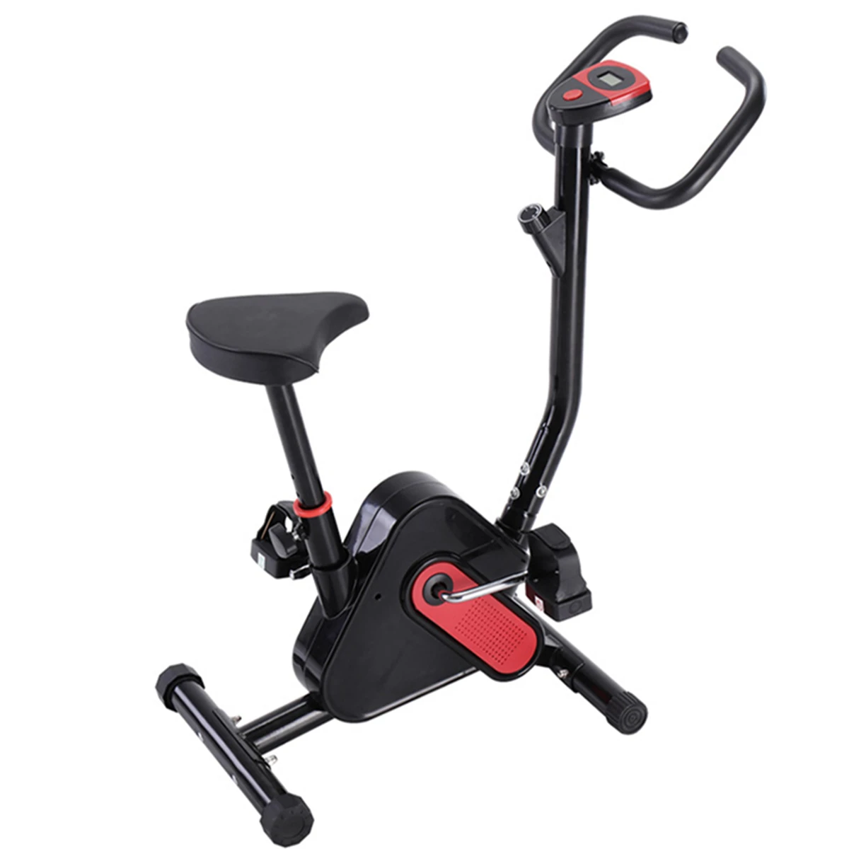 

Indoor Cycle Exercise Stationary Bike with LCD Monitor Cardio Fitness Gym Cycling Machine Workout Training 265LB Max Weight
