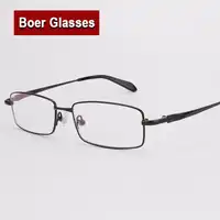 Pure Titanium Men's Full Rim Eyeglasses Light Glasses Frame Prescription Glasses YASHILU 9867