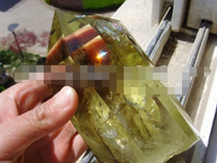 

A 327Rainbow! Natural Citrine quartz crystal point healing (0601)