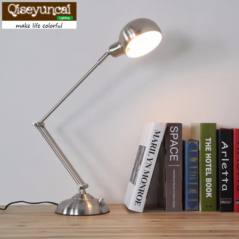 Qiseyuncai High Quality Metal Long Arm Folding Led Desk Lamp The