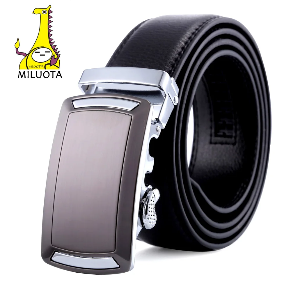 

[MILUOTA] Genuine Leather Belt Man Fashion Designer Belts Men High Quality Automatic Buckle Belts for Men MU080
