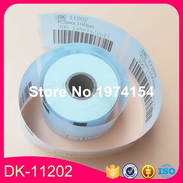 28 рулонов совместимые с Brother ярлыки Φ dk 11202 dk11202 1 черным картриджем 62x100 мм 300