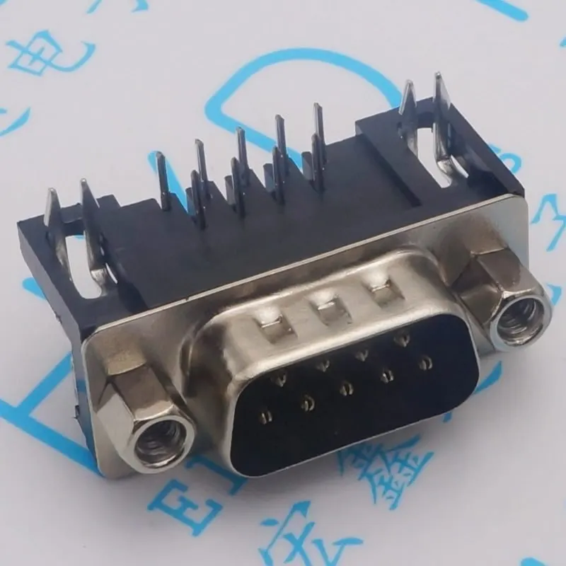 

Bulk sale Male DB9 DB9 horizontal hole head inserted in male plug socket RS232 serial port