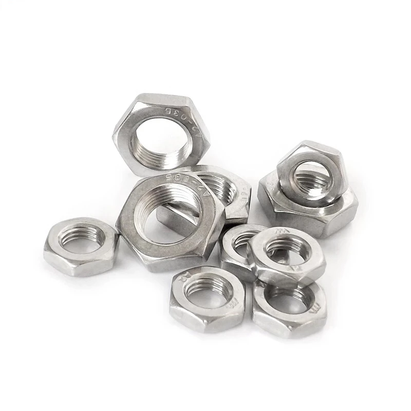 

DIN934 304 stainless steel thin hexagonal thin nut thin flat nut M4 M5 M6 M8