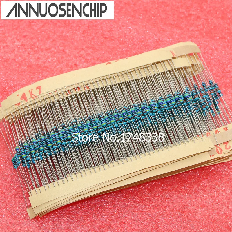 

Free Shipping 600 Pcs 1/4W 1% 20 Kinds Each Value Metal Film Resistor Assortment Kit Set pack electronic diy kit