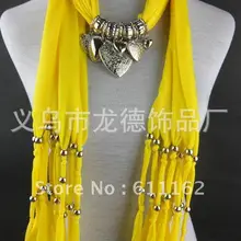Модные ювелирные подвески шарф CCB Подвеска, сердце, персик женский шарф 04