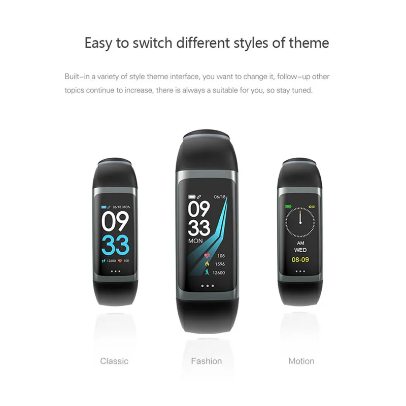 Greentiger G26 Smart Bracelet P67 Waterproof Heart Rate Blood Pressure Oxygen Fitness Bracelet Multi Sport Mode Smart Wristband