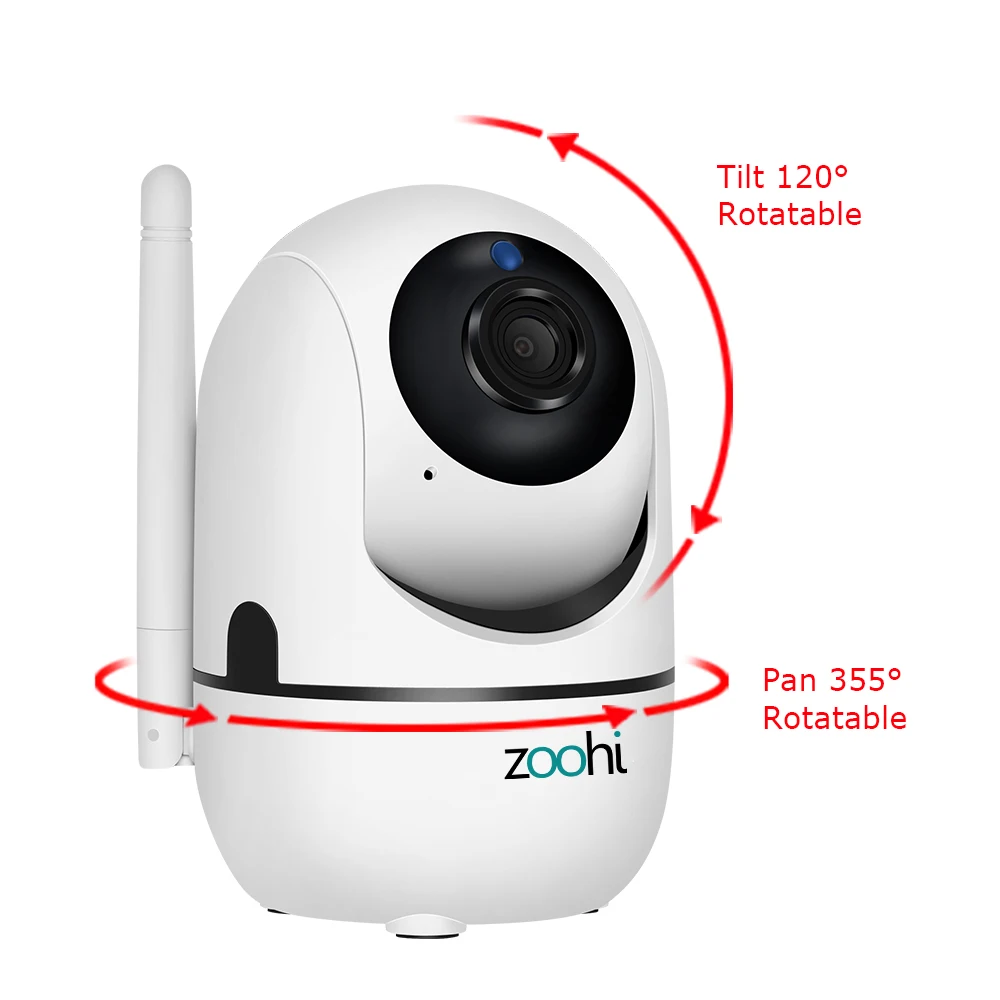 Zoohi HD IP Camera 1080P Wireless Storage Home Security Surveillance IR Night Vision Network Smart Indoor Wifi Camera Auto track Zoohi HD IP Camera 1080P Wireless Storage Home Security Surveillance IR Night Vision Network Smart Indoor Wifi Camera Auto track