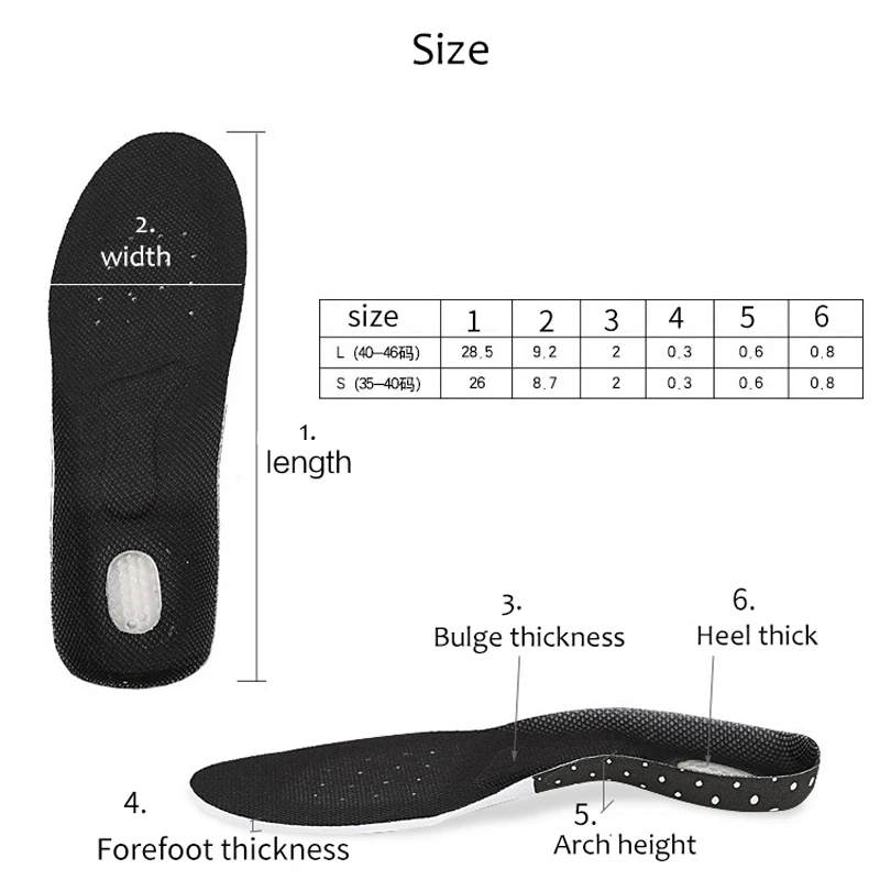 Orthopedic Arch Support Insoles Plantar Fasciitis Foot Care Silicone Gel Sport Shoes Pads for Men Women Running CushionFeet Care