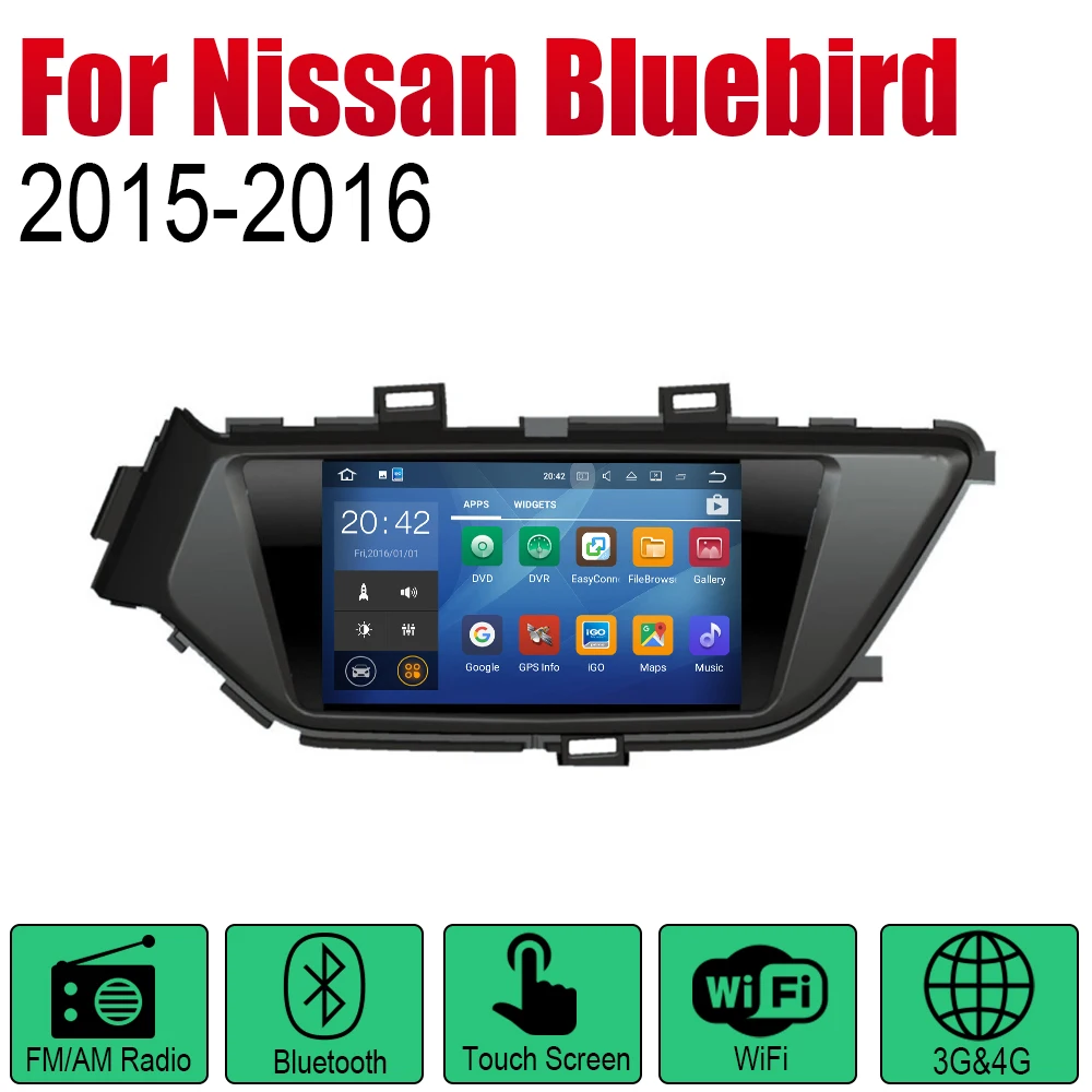 Discount Zaixi For Nissan Bluebird 2015~2016 Car Audio Video Multimedia Player Multi-Touch Screen Head Unit Wifi Bluetooth Radio Stereo 1