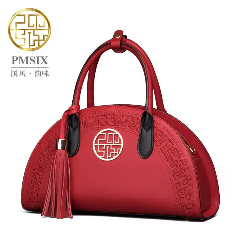 Épaule Boulettes Mode Chinois Marques Sacs Sac De Red En Qualité Femmes Broderie Cuir Main À Ethniques Rouge 6xHWqzw11Z