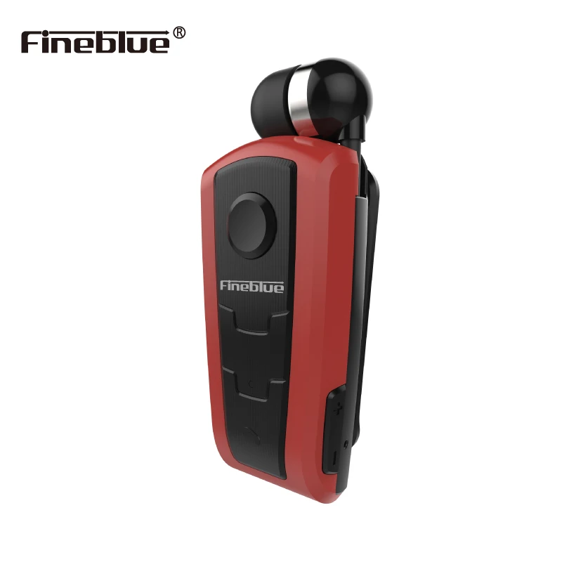 Fineblue F910 clip Bluetooth headset call vibration alert wholesale high end driver hands free headphones with retractable cord