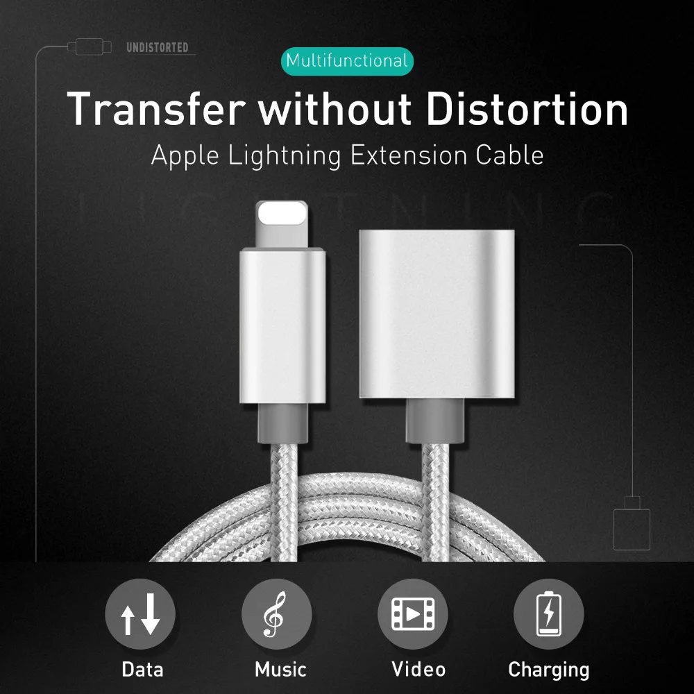 Lightning Male Lightning Female Extension Cable Lightning Data Extension 8pin Aliexpress