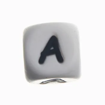 

20Pcs Silicone Alphabet Letter "A" Chewing Beads Food Grade BPA Free FDA Baby Teether Necklace&Pacifier Clip Silicone Beads