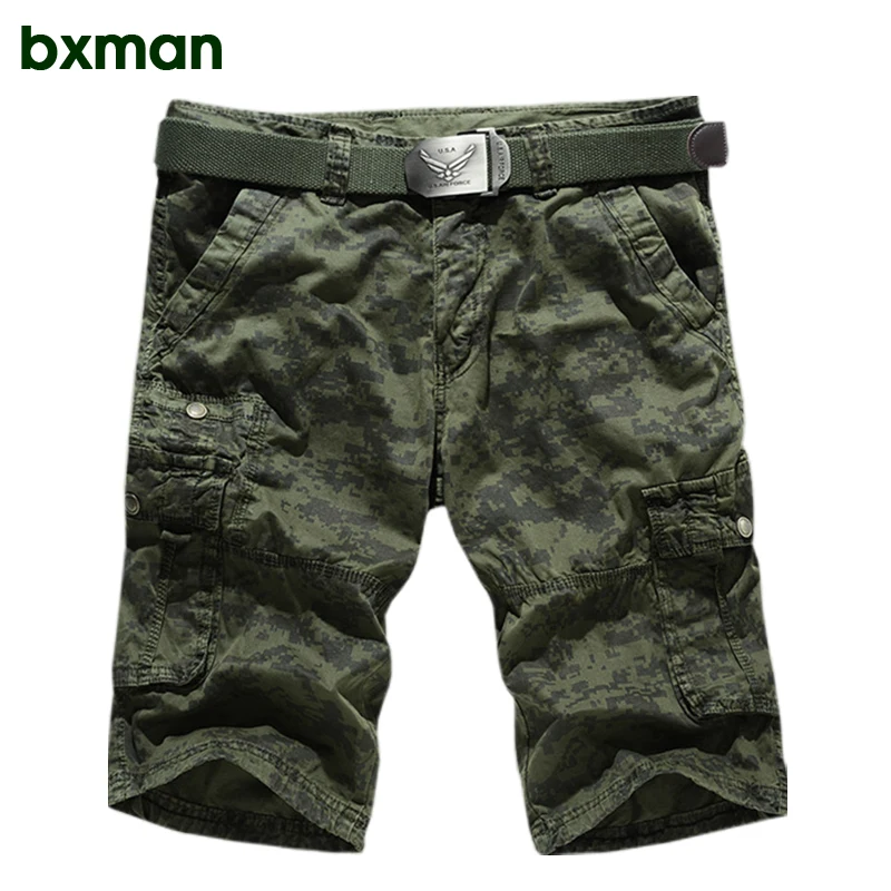 2018 new arrival summer men's camouflage loose shorts casual European and American large size