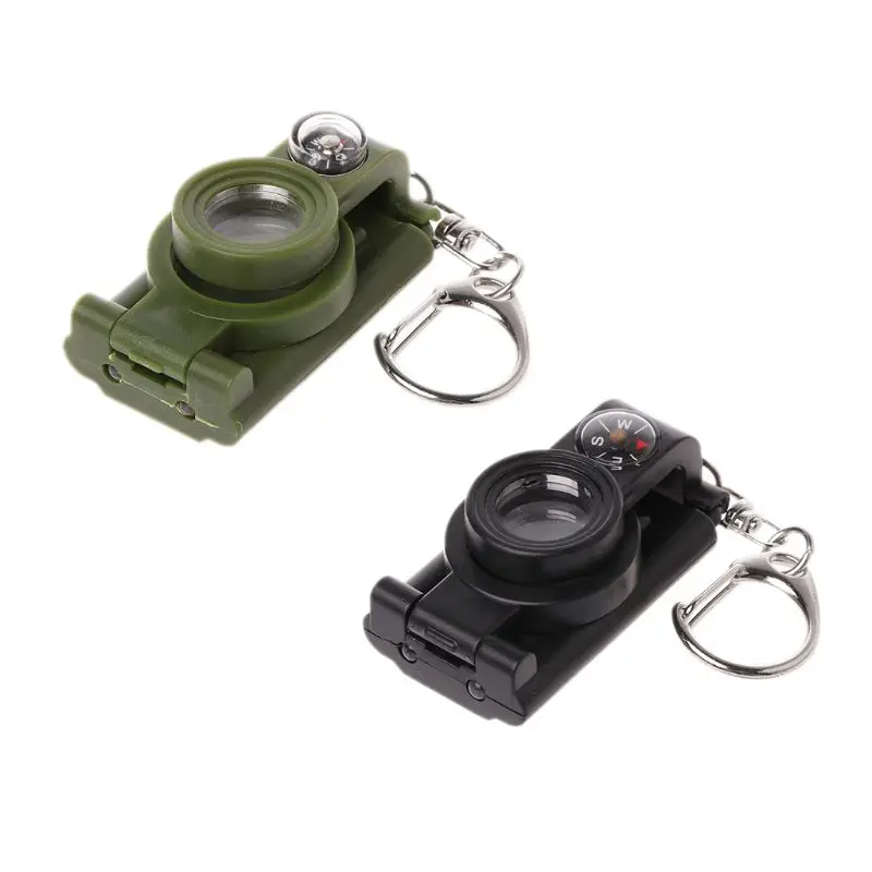 

OOTDTY Compass With Lights And Magnifiers EDC Kids Toy Outdoor Explorer Gift