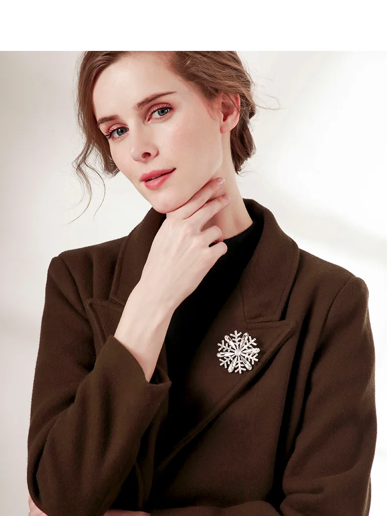 Новое поступление Броши для женщин броши «Снежинка» кристалл свитер костюм пальто броши подарки для леди