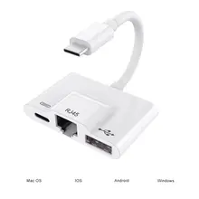 Переходник usb type-C к RJ45 OTG адаптер для iPad Pro для huawei P30 Xiaomi Mix3 htc U11