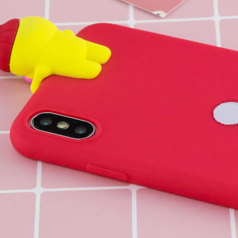 Силиконовый чехол для iphone 7 мягкий из ТПУ с 3D рисунком единорога свиньи медведя