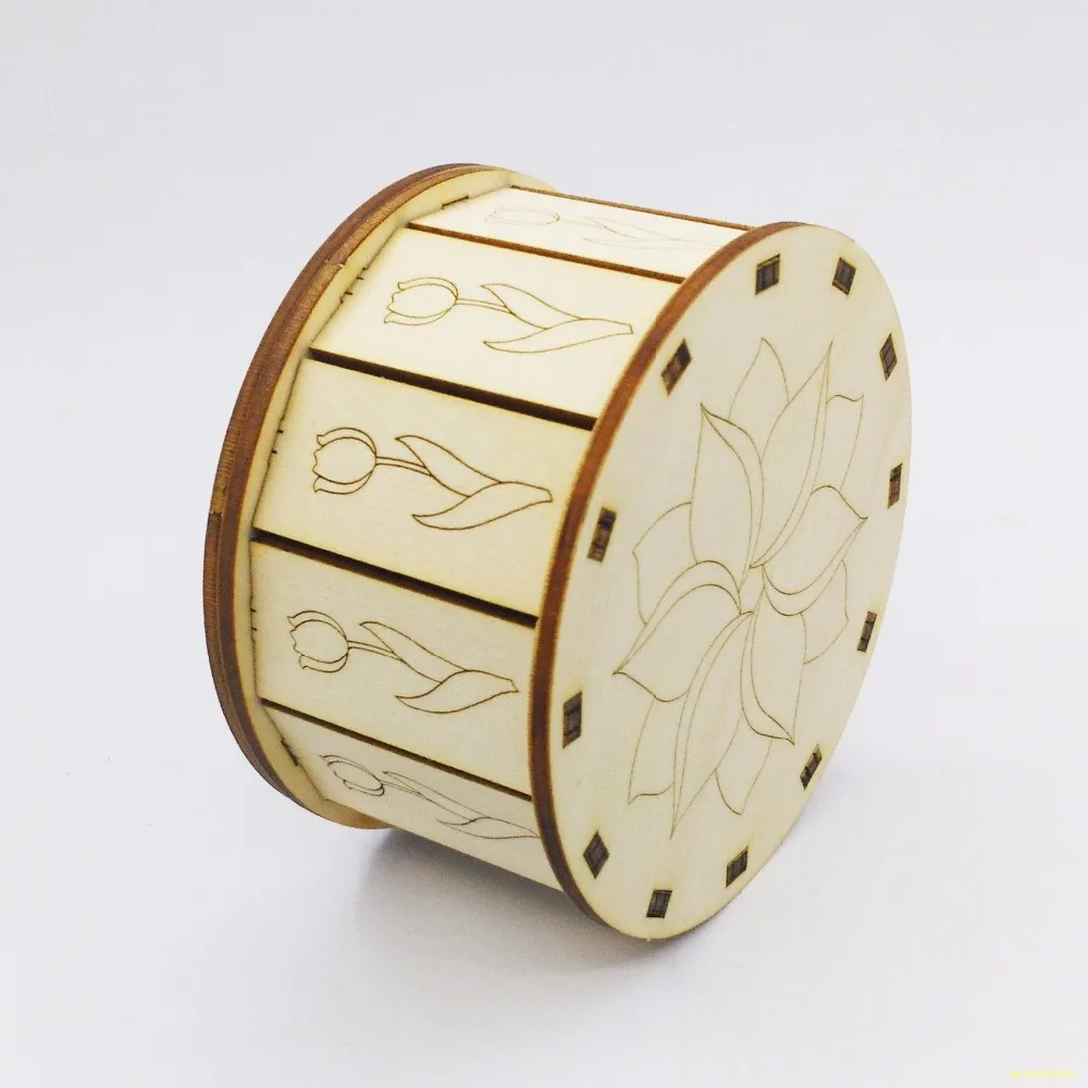 Wooden Mechanical Drive Escape Room 4 Digit Cryptex Password Puzzle Props Toys