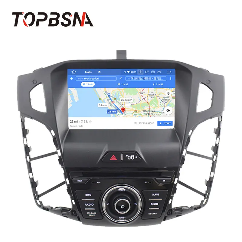 TOPBSNA Android 9,0 автомобильный dvd-плеер для Ford Focus 2012 2013 Мультимедиа gps Navi 1 Din автомобильный радиоприемник стерео wifi RDS Аудио