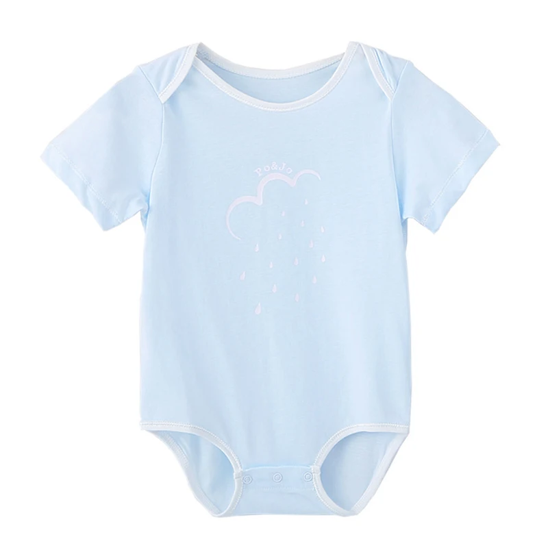 New Blue Baby Bodysuit Tiny Cotton Funny Baby Clothes Unisex Newborn