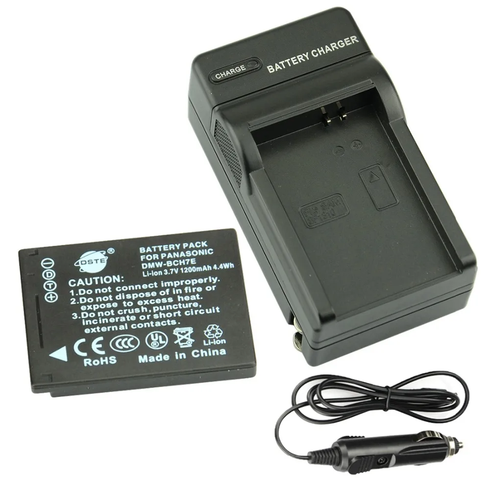 

DSTE DMW-BCH7E DMW BCH7E DMWBCH7E Camera Battery + Travel and Car Charger For Panasonic DMC-FP1/FP2/FP3/FT10/TS10