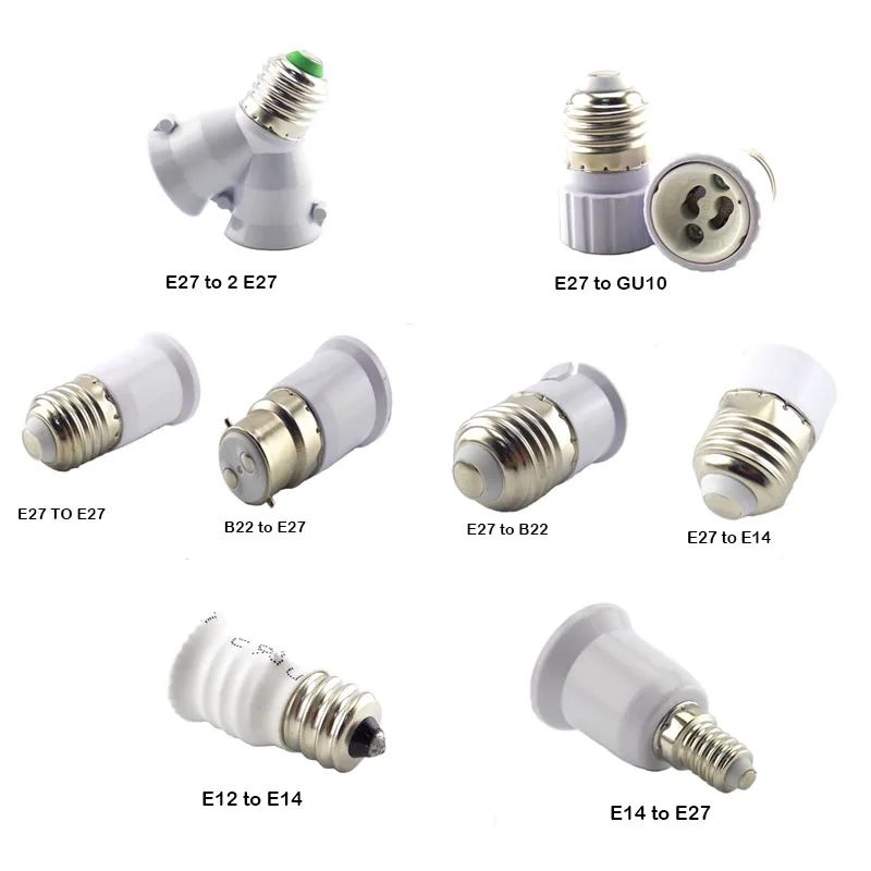 Лучшие продажи светодио дный лампы базы преобразования Light Держатель конвертер E27 E14 GU10 B22 гнездо адаптера противопожарные Материал для