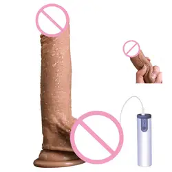 Новый пульт дистанционного управления супер реалистичный мягкий огромный дилдо присоска страпон мужской искусственный пенис Дик
