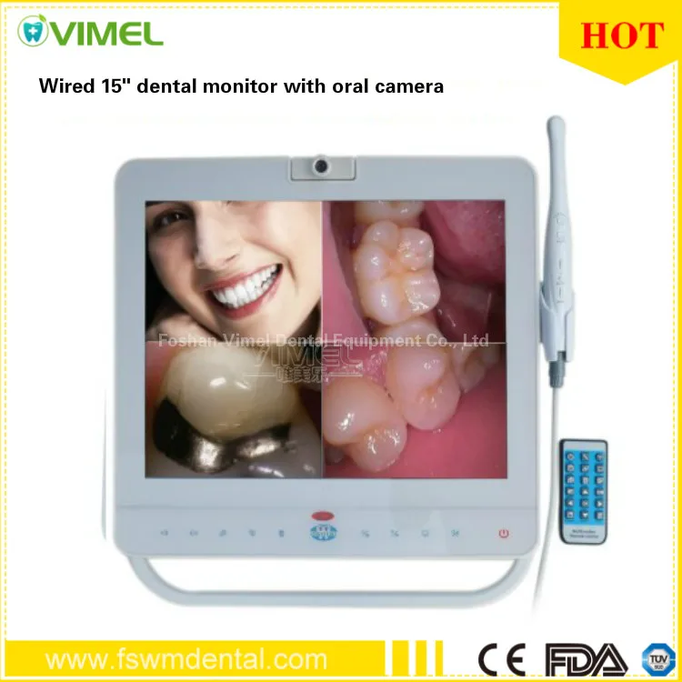 15 inch dental monitor with Wired wireless oral camera system dental