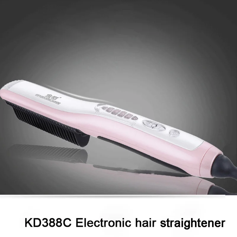 Electric Ionic Anti static Ceramic iron Hair Straightener Brush Straightening Irons Hair Brush Comb Curler Styling Tool