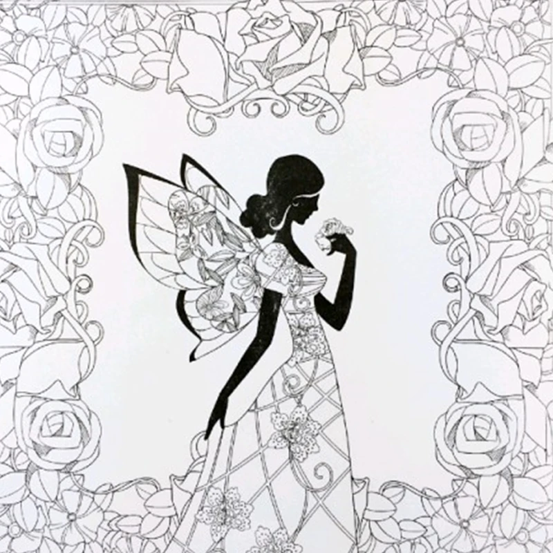 Fairy Tales And Magical Dreams Coloring Book For Adult Kids Mandala Secret Garden Antistress Quiet Color Drawing 2525cm 48Pages In Books From Office