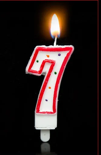Точка свеча с числом для дня рождения 1 2 3 4 5 6 7 8 9 0 Пижама для детей и взрослых на день рождения свечи для торта вечерние поставки Свадебные украшения торт декоративные свечи - Цвет: 7