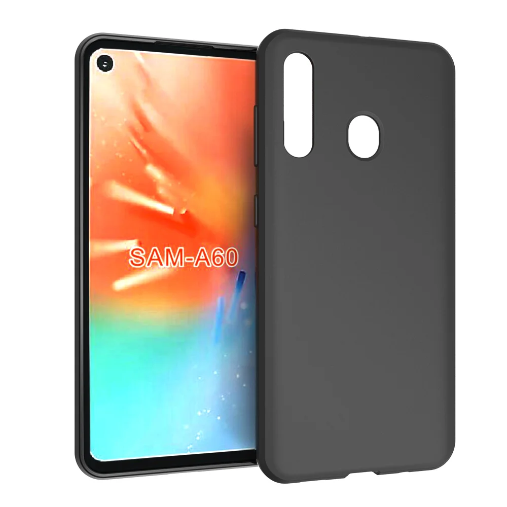 black matte Non-Slip Skid-proof Soft TPU Transparent Silicone Clear Case Cover for Samsung Galaxy A60