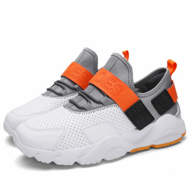 

2019 New Spring Men's Casual Sports Sneakers Students Outdoor Running Shoes Increase Fashion Old Shoes Breathable Buckle Strap