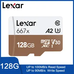 2019 Новый Lexar Профессиональный 667x micro SDXC UHS-I карты SD слот для карт памяти 64 ГБ 256 U3 V30 A2 128 ГБ 100 МБ/с. читать 90 МБ/с. записи