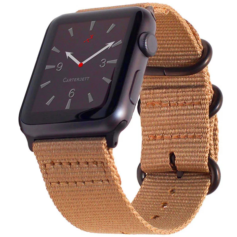 Ремешок нейлоновый для apple watch band 4 44 мм 40 Воздухопроницаемый браслет мужских и