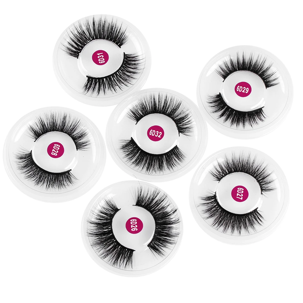 

high Quality 1 pair 6D Faux Mink Hair False Eyelashes Criss-cross Feathery Wispy Lashes Natural Long Eyelashes Makeup Tools