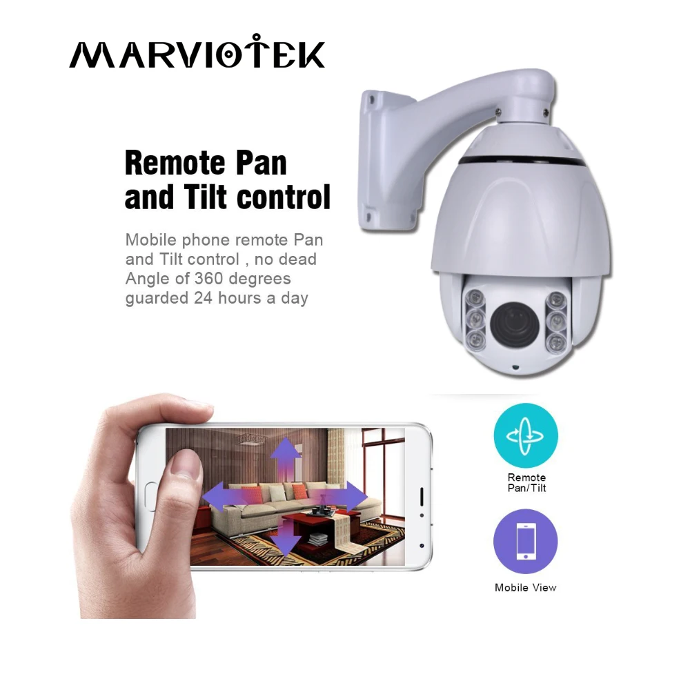 

PTZ IP Camera Onvif 5MP 4X Optical Zoom Waterproof Video Surveillance Mini Speed Dome Camera HD P2P Security Camera Outdoor IR